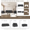 Whisen Oversized Modern Sofa Module for Modular Sectional Sofa, Wide Seat Chenille Armchair with Pillows - 3 of 4