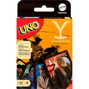 Mattel Games UNO Yellowstone Card Game for Kids, Adults, Families & Parties with Deck & Special Rule Inspired by The TV Show - 1 of 4