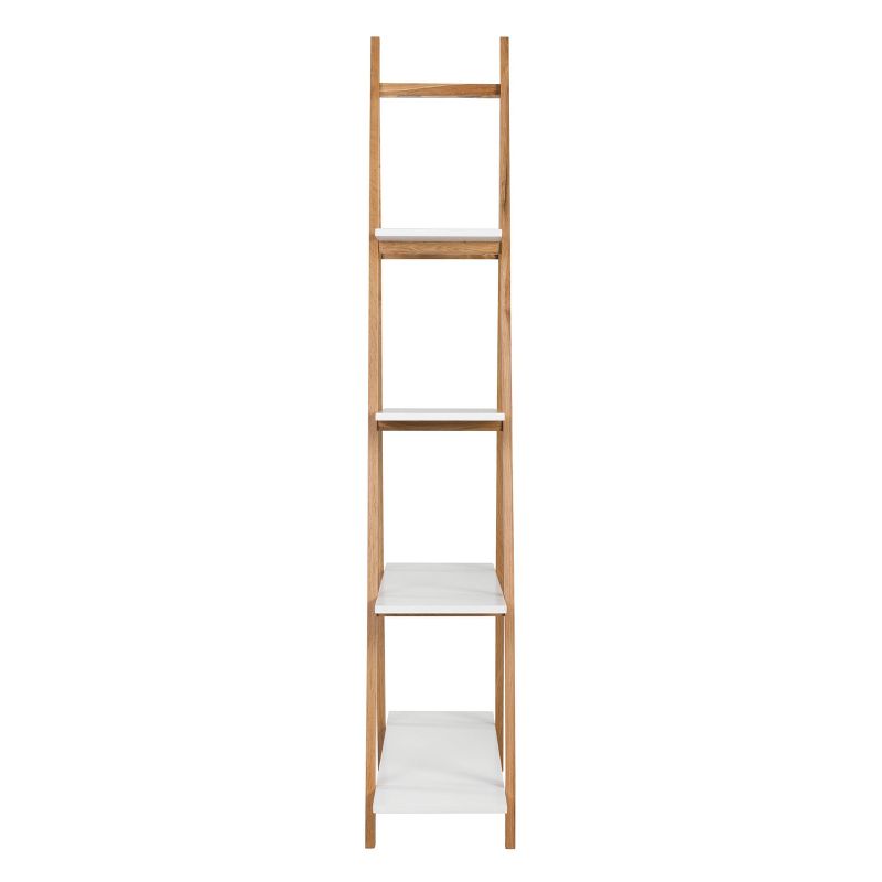 66.5&#34; Abacus Ladder Bookshelf Oak and White - Universal Expert, 3 of 10