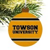 Towson University TU Stripes Wood Christmas Tree Holiday Ornament - 4 of 4