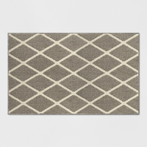 rug diamond threshold tufted target washable hooked area