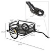 Aghana Digitals Heavy-Duty Steel Bike Trailer with 16" Pneumatic Tires, Universal Hitch, Foldable - 2 of 4