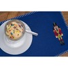 C&F Home Nutcracker Felt Rectangle Placemat Set of 6 Christmas Holiday Solid Blue Embroidery - 2 of 4