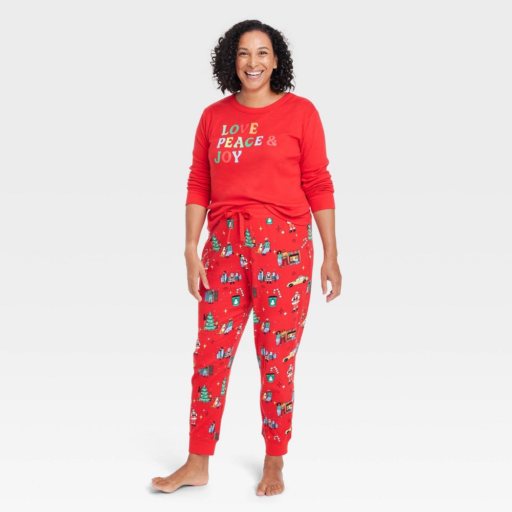 Women's Holiday City Matching Family Pajama Set - Wondershop™ with Frances Marina Smith Red L
