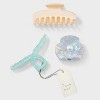 Flower Loop Claw Hair Clip Set 3pc - A New Day™ - 2 of 3