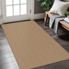 Itopfox Boho Woven Entryway Rug, Washable Non-Slip Rubber Backed Indoor Door Mat, Cotton Kitchen Floor Carpet for Foyer, Backdoor, Tan/Orange/Brown - 2 of 4
