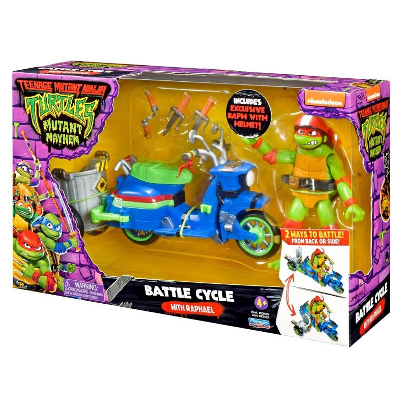 Teenage Mutant Ninja Turtles: Mutant Mayhem Battle Cycle with Raphael Action Figure Set - 2pk, 6 of 8