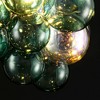 Rennnsan Raffix 17" W 1 -Light Color Glass Dimmable Unique Statement Bubble Pendant in Brass - 2 of 4
