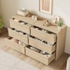 Jojoka Drawer Dresser for Bedroom, Wooden Wide Double Dresser Organizer, Modern Chest of Drawers with Large Storage for Living Room, Entryway - 3 of 4