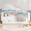 NicBex Twin/Full Low Profile Platform Bed Frame with Storage & Detachable Fence,Modern Toddler Bed for Bedroom,Kids Room - 4 of 4