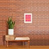 Deny Designs Maritza Lisa Abstract Pink Flowers with Yellow Framed Wall Art Print - 2 of 4