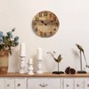 Rustic Farmhouse Wall Clock 12 Inch Silent Non Ticking Vintage Wooden MDF Clock Decor for Kitchen Living Room Bedroom Office - 3 of 4