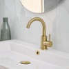 BWE Single Hole Single-Handle High Arc Bathroom Faucet With Swivel Spout in Stainless Steel - image 2 of 4