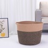 Unique Bargains Handcrafted Cotton Rope Woven Hidden Handles Storage Bin - 4 of 4