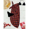 HAPPY BAY Women's Beachwear Beach Santa Sarong Bikini Coverups Wrap Swim Cover Up Wraps Christmas Bathing Suit for Women One Size Red Santa Checks - 4 of 4