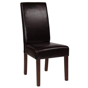 Merrick Lane Mid-Century Panel Back Parsons Accent Dining Chair