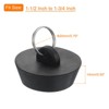 Unique Bargains Rubber Flexible Bathtub Sink Drain Stoppers with Hanging Ring 6 Pcs - 2 of 4