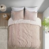 Sapphtopaz 3 Pcs Comforter Set Natural Cotton Jacquard Fabric Reversible Quilt Set 1 Quilt, 2 Pillow Shams, Machine Washable - 3 of 4