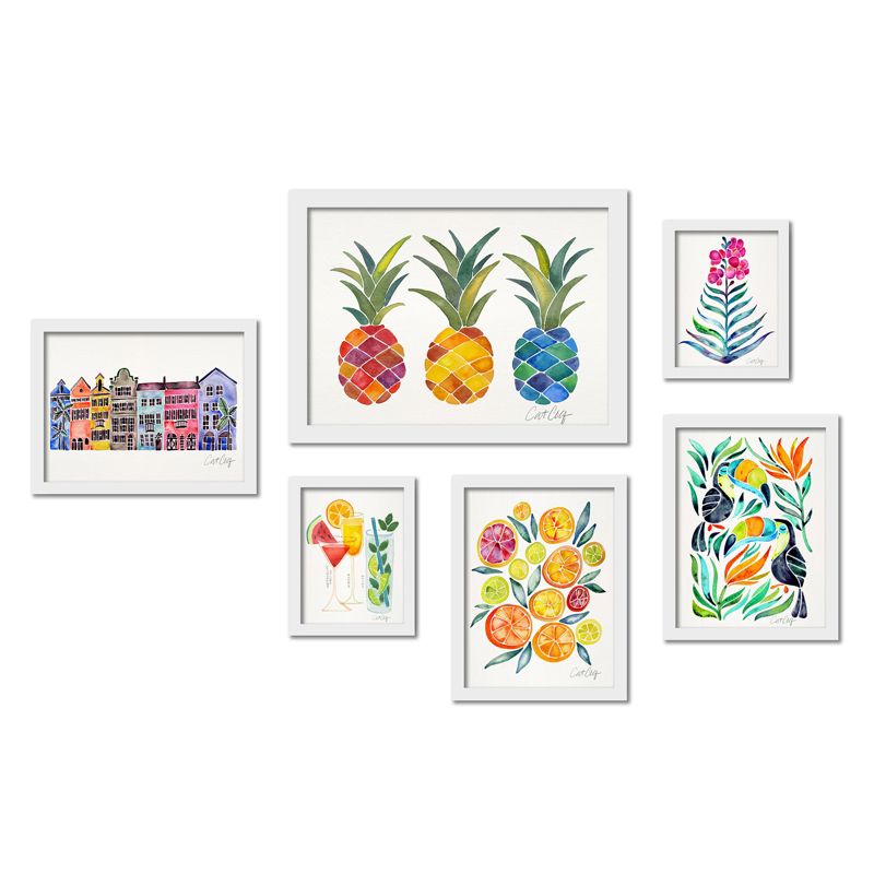 Americanflat Botanical (Set Of 6) Framed Prints Gallery Wall Art Set Colorful Tropical By Cat Coquillette, 3 of 7