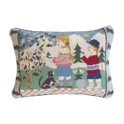 C&F Home 12" x 16" Spring Children Needlepoint Pillow