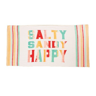Beachcombers SaltySandyHappy Towel