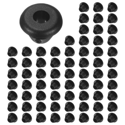 Unique Bargains Rubber Corrosion-Resistant Snap-in Locking Hole Plugs Black