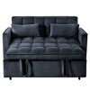 NicBex 3-in-1  Convertible Sofa Bed with Adjustable Backrest,Velvet Loveseat Futon Sofa with Pillows & Pockets for Bedroom,Living Room - 4 of 4