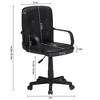 VECELO Home Office Desk Chair with Armrests, Mid Back Adjustable Height - 3 of 4