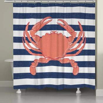 Laural Home Crab Stripe Shower Curtain