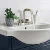Gulches Brushed Nickel 2-Handle 4-Inch Centerset Bathroom Sink Faucet with Pop Up Drain and Water Supply Lines - 2 of 4