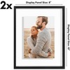 Americanflat Aluminum 8x10 Floating Picture Frame - Set of 2 - Use as 5x7 Picture Frame or Display 8x10 Photo - Photo Frames for Wall - Black - 2 of 4