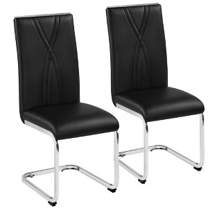 Yaheetech 2PCS Faux Leather Dining Chairs with Metal Legs - 1 of 4