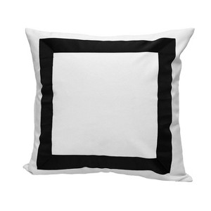 Versailles Valentina Ultra Soft Plush Decorative Throw Cushion Black/White - 1 of 4