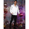 Lars Amadeus Men's Long Sleeves Button Down Prom Party Satin Dress Shirts - 3 of 4