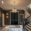 PAKOKULA Modern 6-Light Bronze Double-Layer Chandelier with Clear Crystal - 2 of 4
