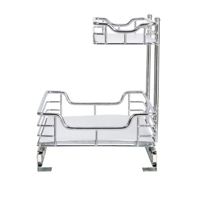Chrome-Plated Steel 2-Tier Pull-Out Under Sink Organizer