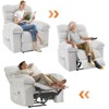 Ergonomic Recliner Chair with Wide Rocker, Overstuffed Breathable Fabric, Massage and Heat Function - 4 of 4