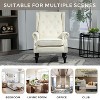 CAVINAS PU Leather Upholstered Accent Chair with Rubber Wood Legs, Modern Armchair with Wide Backrest for Living Room or Bedroom - 3 of 4