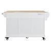 NicBex Kitchen Cart with Storage Island for Kitchen with 5 Wheels, 2 Top Drawers, Double Layered Storage Drawer, 2 Storage Cabinet - 4 of 4
