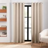 Cairo Solid Grommet Window Curtain, Set of 2 - Elrene Home Fashions