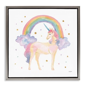 Stupell Industries Kids Nursery Unicorn Watercolor, 18" x 18" - 1 of 4
