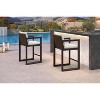 PURPLE LEAF Outdoor Bar Stools Set of 2 Modern Aluminum Barstools with Removable Cushion Patio Bar Stool for Kitchen Outside Island Backyarda - 2 of 4