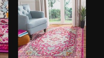 Bohemian Light Blue Hand-Knotted Synthetic Area Rug 26"x12"