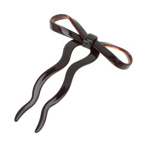 Unique Bargains Women's Bow Wave Chignon Pin 1 Pc - 1 of 4