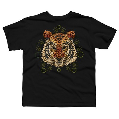 Boy's Design By Humans Tiger Face By LetterQ T-Shirt