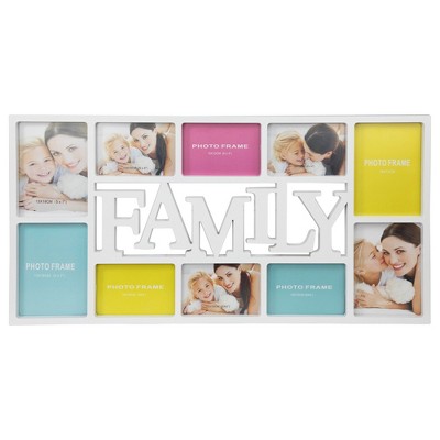 Northlight 28.75" White Multi-Size "Family" Collage Photo Picture Frame Wall Decoration