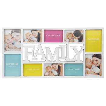 Northlight 28.75" White Multi-Size "Family" Collage Photo Picture Frame Wall Decoration