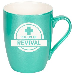 100 North Magic Potion 10 Ounce Seafoam Metallic Finish, Comfortably Fits Your Hands, New Bone China Coffee Tea Cup Mug, Potion of Revival - 1 of 1