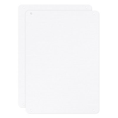 Unique Bargains Aluminum Reflective UV Protected Waterproof White Blank Metal Signs 2 Pcs