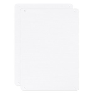 Unique Bargains Aluminum Reflective UV Protected Waterproof White Blank Metal Signs 2 Pcs - 1 of 4